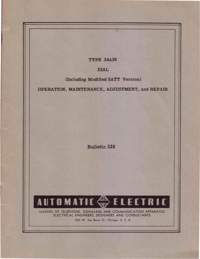 AE Bulletin 528 - Type 24A36 Dial - ocr