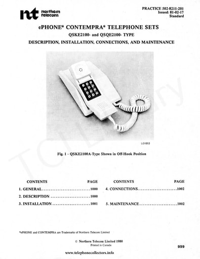NTP 502-8211-201 Feb81 - Contempra ePhone