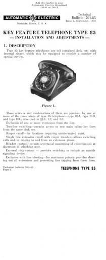 TB 701-85 I2 - Type-85 Set