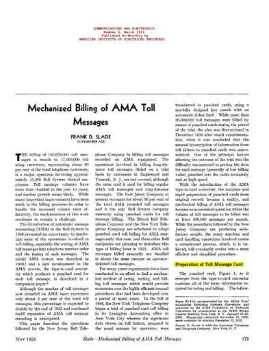 Billing AMA Toll