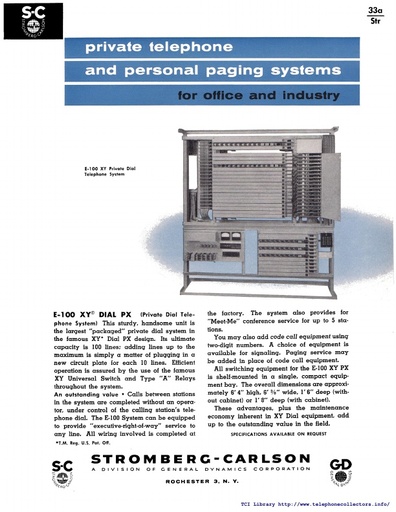 SC Private Tel and Paging Systems for Office and Industry