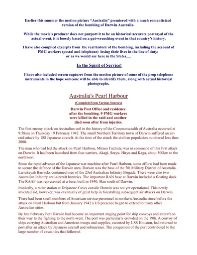 Australia's Pearl Harbour