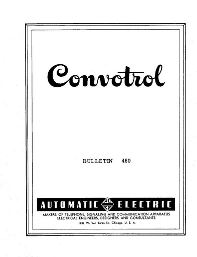 AE Bulletin 460 - Convotrol, Oct46