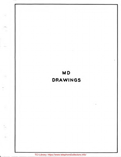 Automatic Electric SxS Parts ID - Master Drawings (MD) - 1954