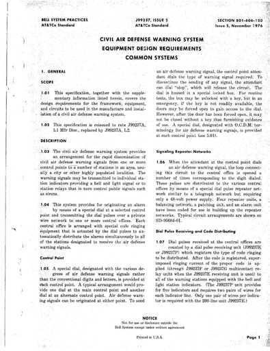 801-606-150 i5 Nov 1976 civil air defense warning system equipment