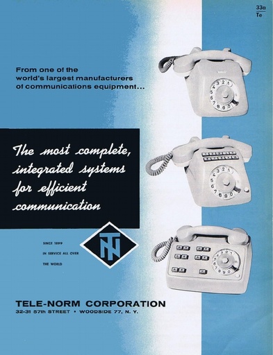 Tele-Norm Corporation 1963 brochure, Switchboards and Telephones