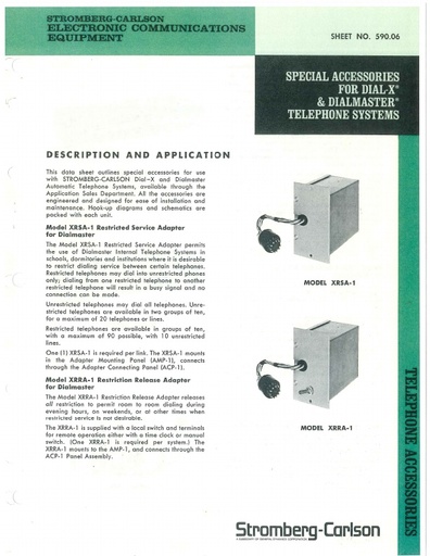 SC Brochure 1967 - DialMaster DialX Accessories - 560.06 Jan67