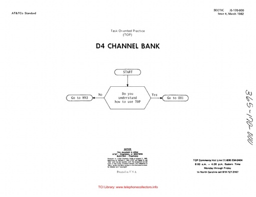 365-170-000 i4 Mar82 - TOP - D4 Channel Bank