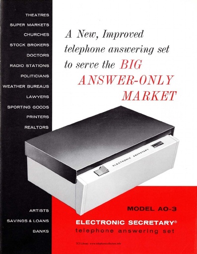 AE ES-117 Jun63 - AO-3 Electronic Secretary