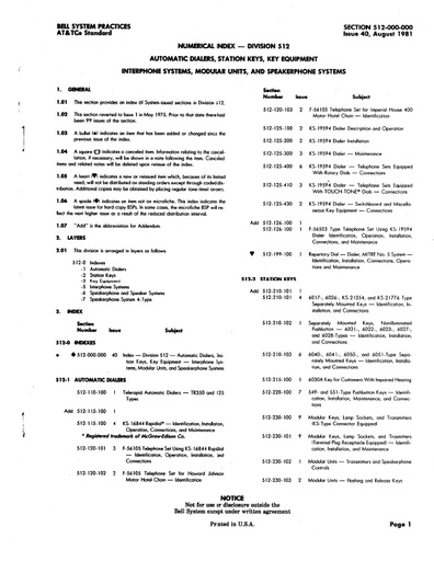 512-000-000 i40 Aug81 - Index