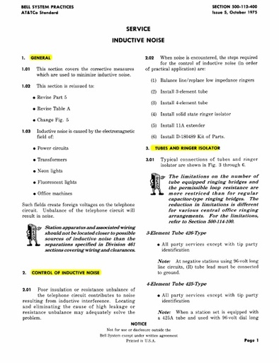 500-112-400 Inductive Noise