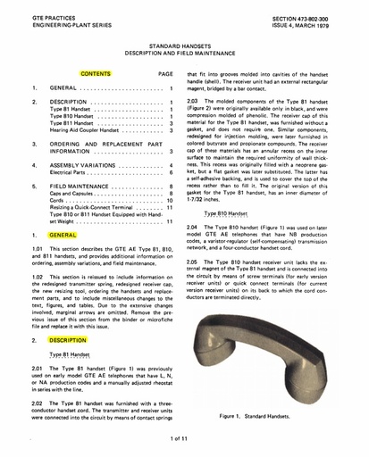 GSP 473-802-300 I4 Standard Handsets