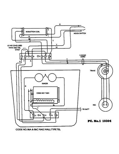 Magneto Wall Telephones, Leich 86, L86 Tl - wiring