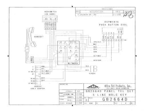 Allen Tel GB2664D Panel Phone Wiring