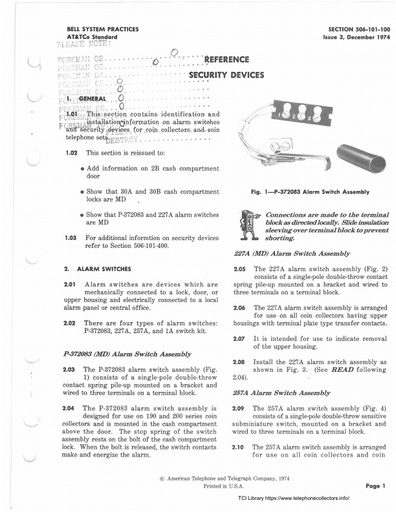 506-101-100 i3 Dec74 - Security Devices - Reference