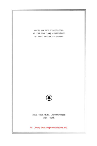 49 - Transmission Characteristics And Components Of The New 500 Telephone Set