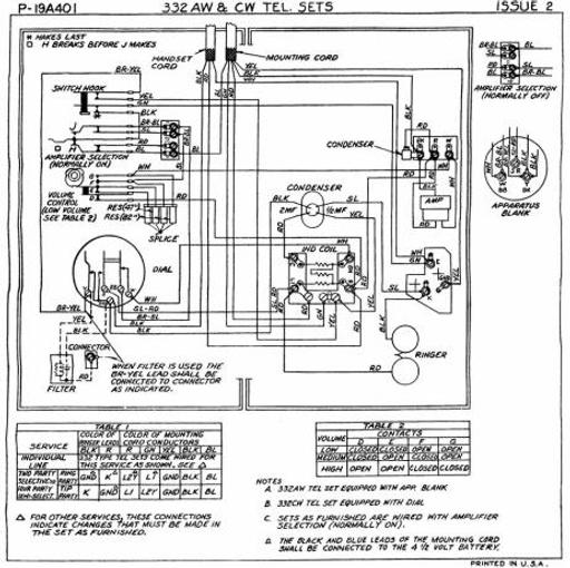 300 Series Desk Telephones, 332aw-cw