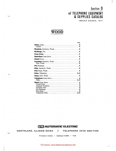 AE Catalog 11000 - Section B - Wood Mar71