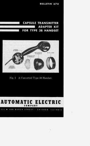 AE Bulletin 678 - Type-38 Handset Conversion - Tl