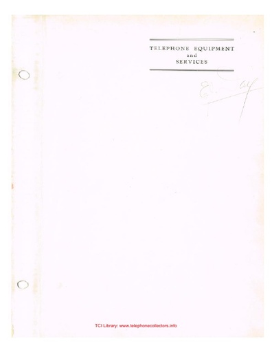 1930 NYTel - Telephone Equipment Services - PBXs and Turrets - Aug30