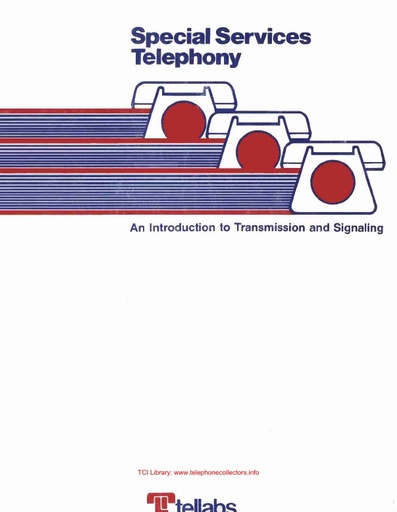 Tellabs Special Services Telephony Training 1982