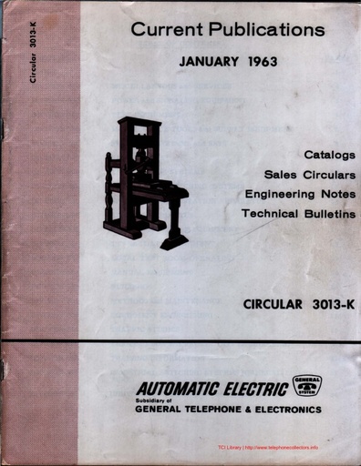 AE Circular 3013-K Jan63 - Current Publications