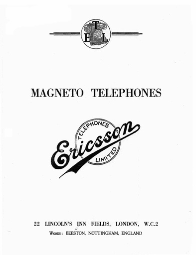 Ericsson UK Magneto Telephones