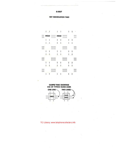 WE E-5837 Key Designation Tabs form