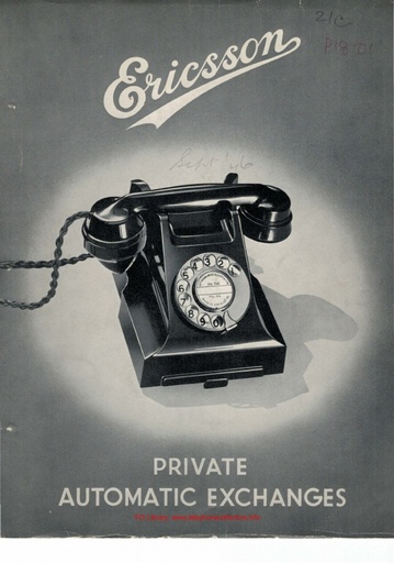 Ericsson Sep46ca - Private Automatic Exchanges w/ phones