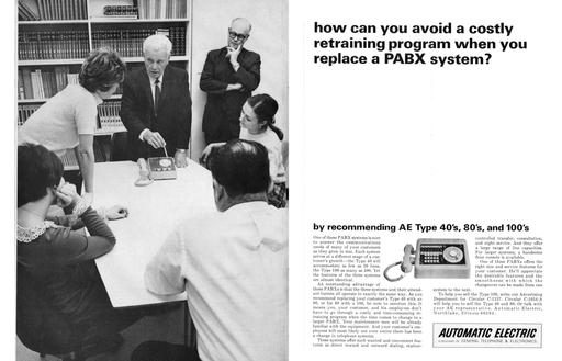 AECo PABX Training Ad, Types 40, 80, 100