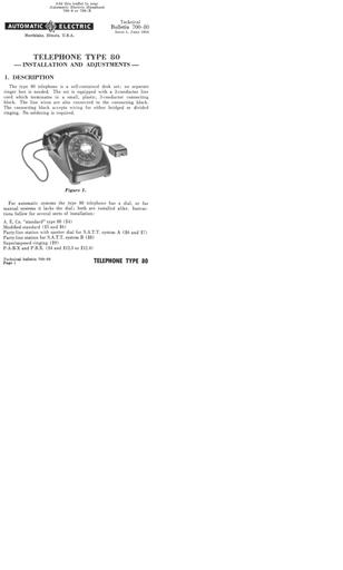 TB 700-80 I5 - AE Type-80 Telephone - Tl