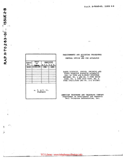 X-70263-01 i2B May28 - Final Selector Elevator Apparatus