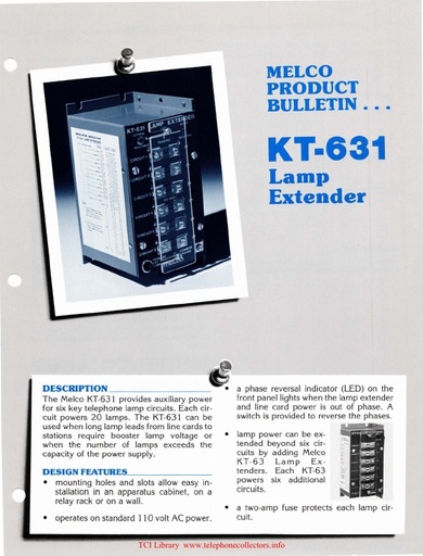 Melco Lamp Extenders 1979 - Brochures Practices