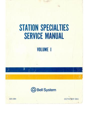 Station Specialties Service Manual - SSSM - V1 I6 Oct80 [LARGE FILE]