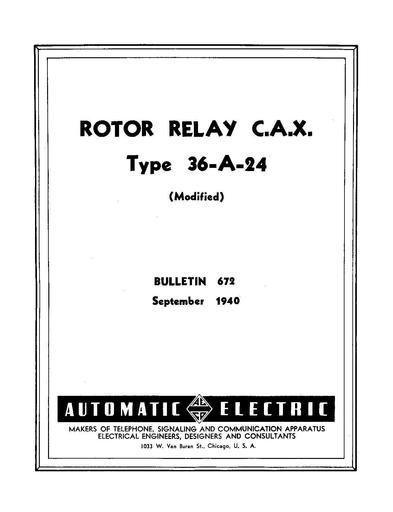 AE-Bulletin-672 Relay CAX