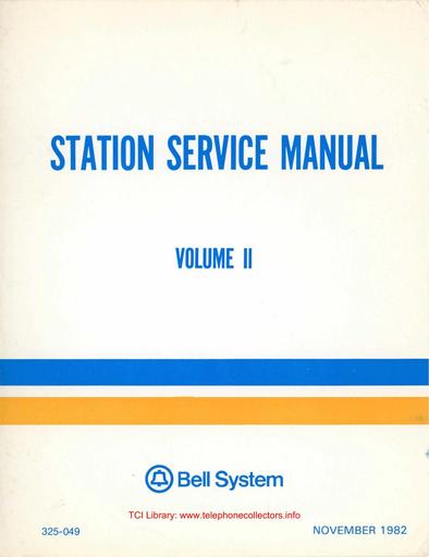 325-049 i7 Nov82 - SSM Station Service Manual Vol II - Hi Res