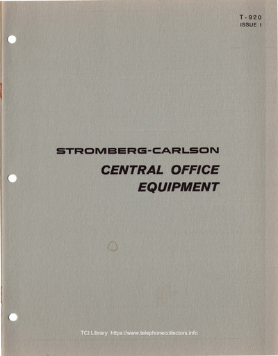 SC Catalog 1967 - 1 Sec. B - T-920 i1 67ca - CO Equipment