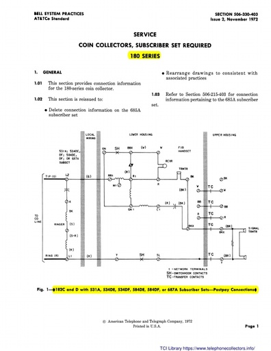 506-330-403 i2 Nov72 - Coin Collectors - Subset Required - 180-series