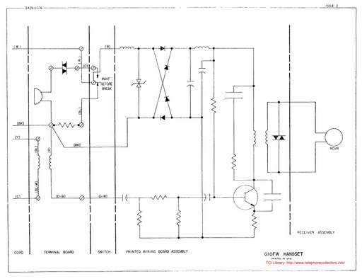 G10FW Handset Schematic - Issue 2 Sheet 842611006