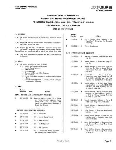 227-000-000 I38 Jan68 - Numerical Index - Division 227
