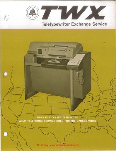 Teletypewriter Exchange Service Rotary February 1963 Marketing Brochure
