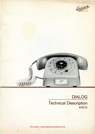 Ericsson - DIALOG Technical Description - Model 6/DLG 1968