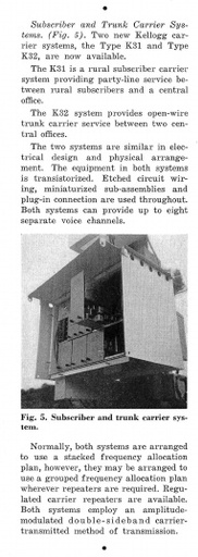 Kellogg K-31 And K-32 Carrier Systems - Press Clipping
