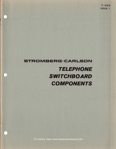 SC Catalog 1967 - 1 Sec. E - T-950 i1 67ca - Switchboard Components