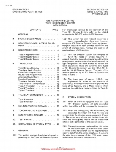 GSP GTEP 240-205-104 i2 Apr72 - GTE AE Type-101 Director Sys - Descrip