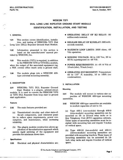 534-500-901-WESCOM 7371 REPEATER