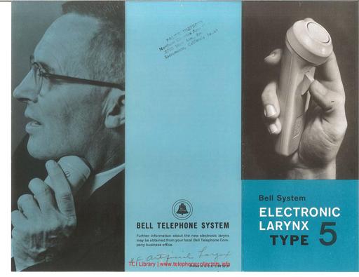 Electronic Larynx Type 5 January 1964 Marketing Brochure