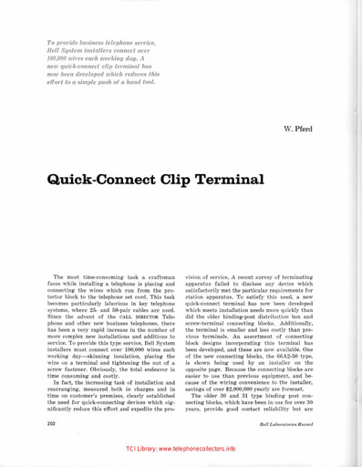 62jun BLR p202 - Quick-Connect Clip Terminal