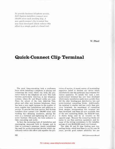 62jun BLR p202 - Quick-Connect Clip Terminal