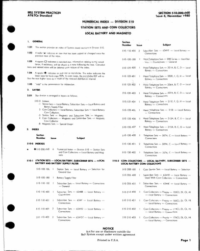 510-000-000 i6Nov80 - Index